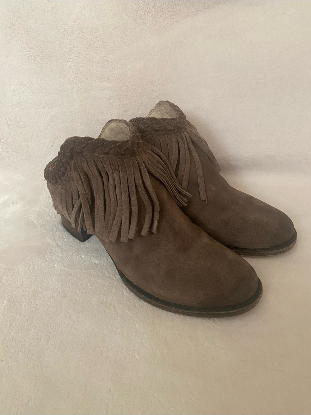 Freebird Lucy Suede Fringe Ankle Boots
